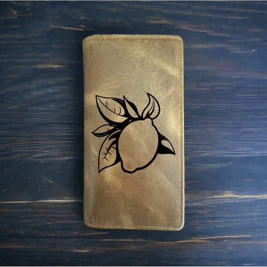 Lemon Tree Rodeo Wallet Cowboy Western Buffalo Leather Premium Lime Citrus NEW