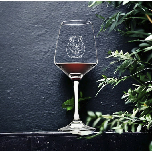 Chinchilla Wine Glasses x4 Premium 12 Oz Personalize Animal Pet Gift NEW