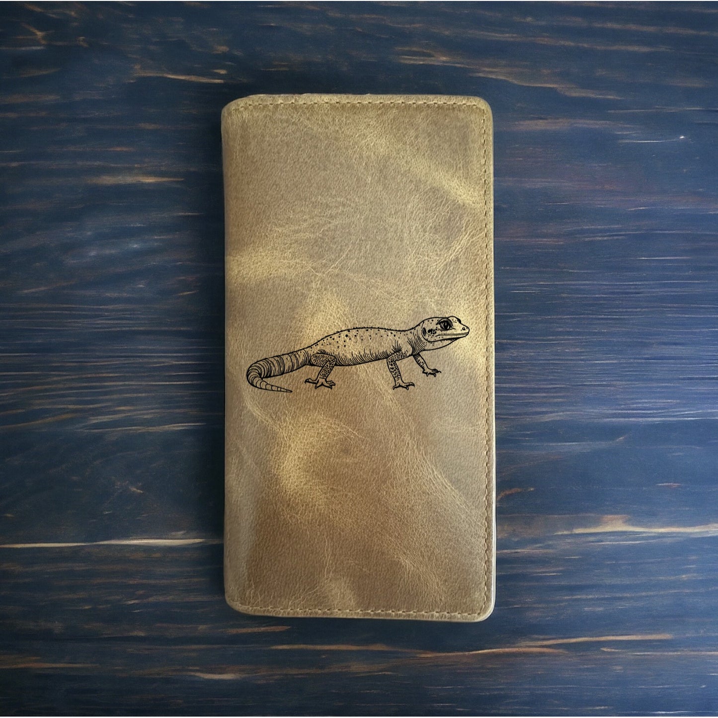 Leopard Gecko Rodeo Wallet Cowboy Western Buffalo Leather Premium Lizard NEW