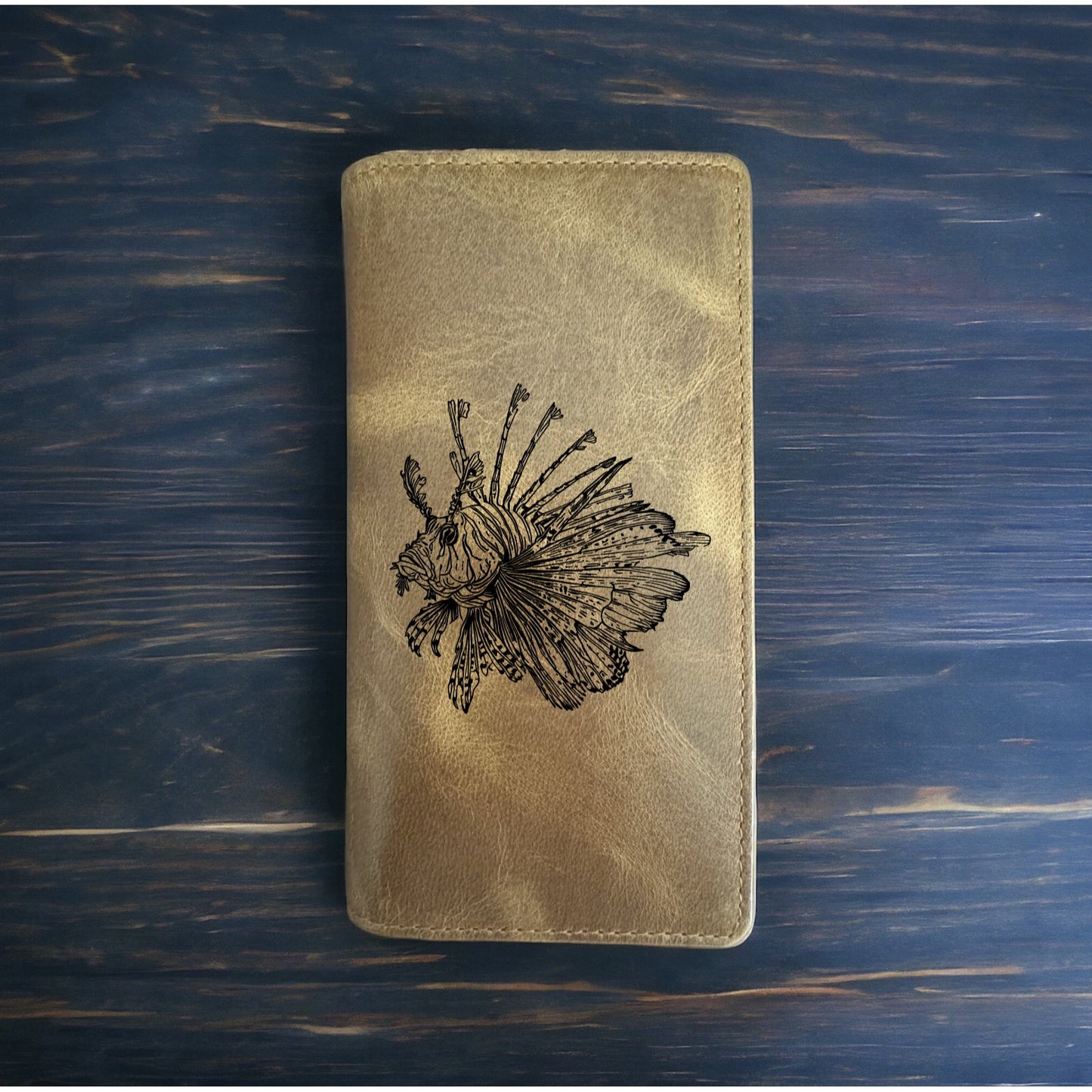 Lionfish Rodeo Wallet Cowboy Western Buffalo Leather Premium Animal Ocean NEW
