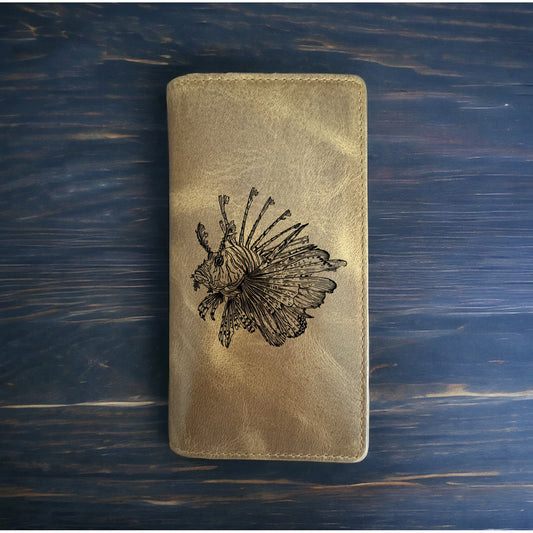 Lionfish Rodeo Wallet Cowboy Western Buffalo Leather Premium Animal Ocean NEW