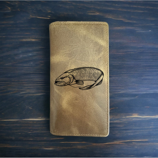 Catfish Rodeo Wallet Cowboy Western Buffalo Leather Premium Fish Animal Gift NEW