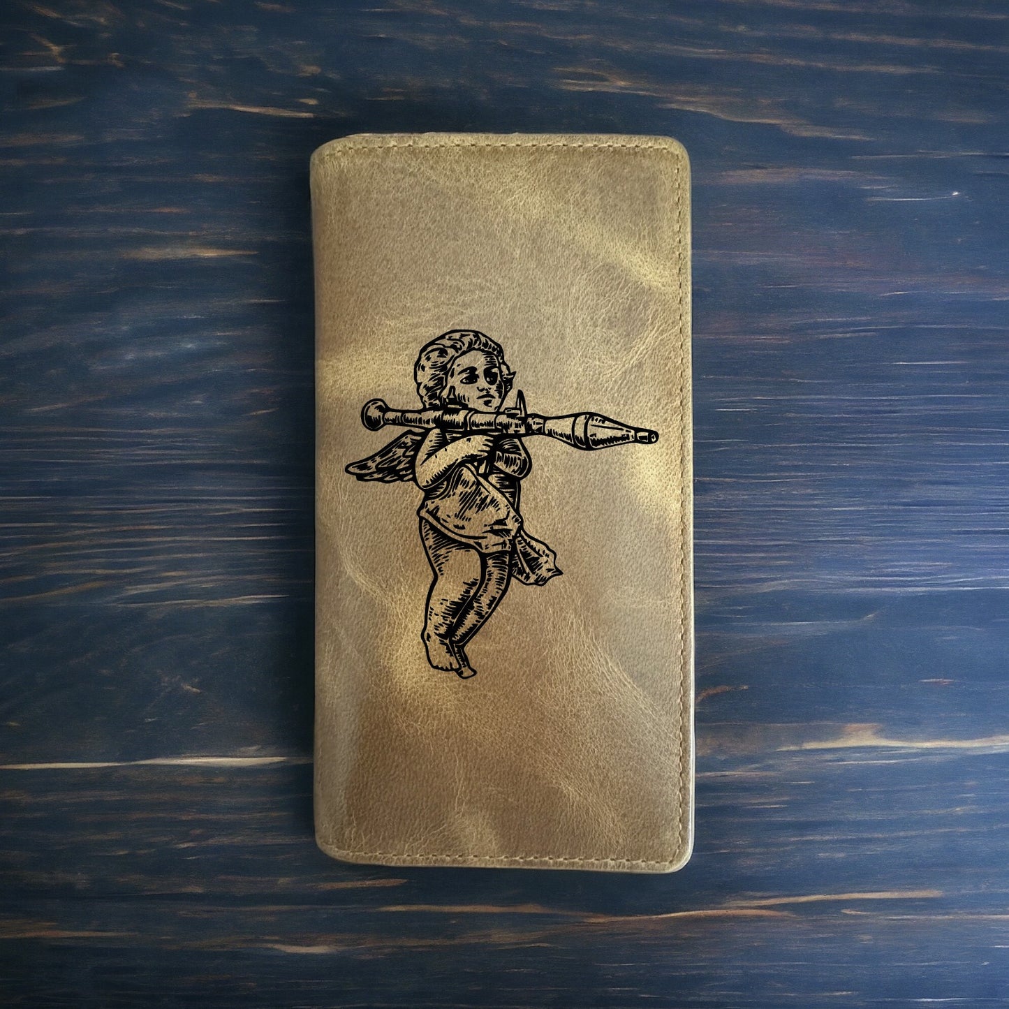 Cupid Rodeo Wallet Cowboy Western Buffalo Leather Premium RPG Love Funny NEW