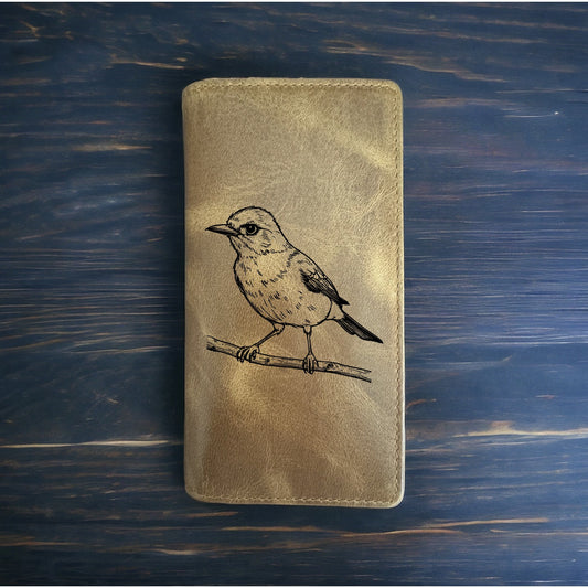 Robin Rodeo Wallet Cowboy Western Buffalo Leather Premium Bird Animal Gift NEW