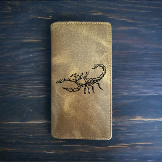 Scorpion Rodeo Wallet Cowboy Western Buffalo Leather Premium Animal Gift NEW