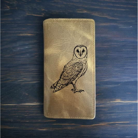 Barn Owl Rodeo Wallet Cowboy Western Buffalo Leather Premium Animal Gift NEW