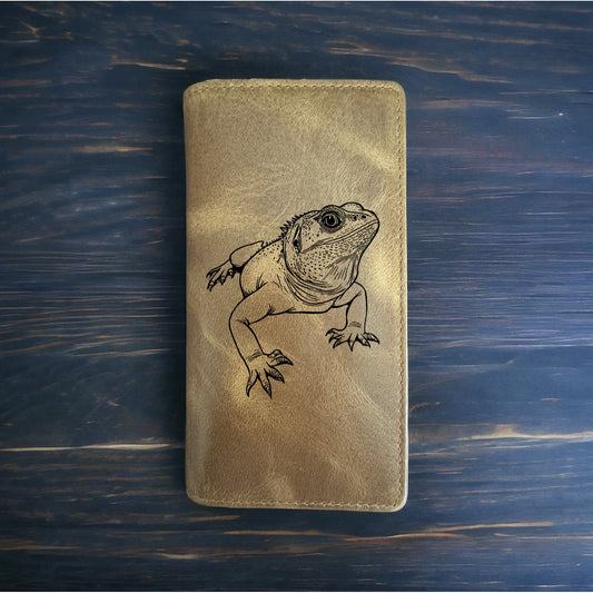 Bearded Dragon Rodeo Wallet Cowboy Western Buffalo Leather Premium Lizard NEW