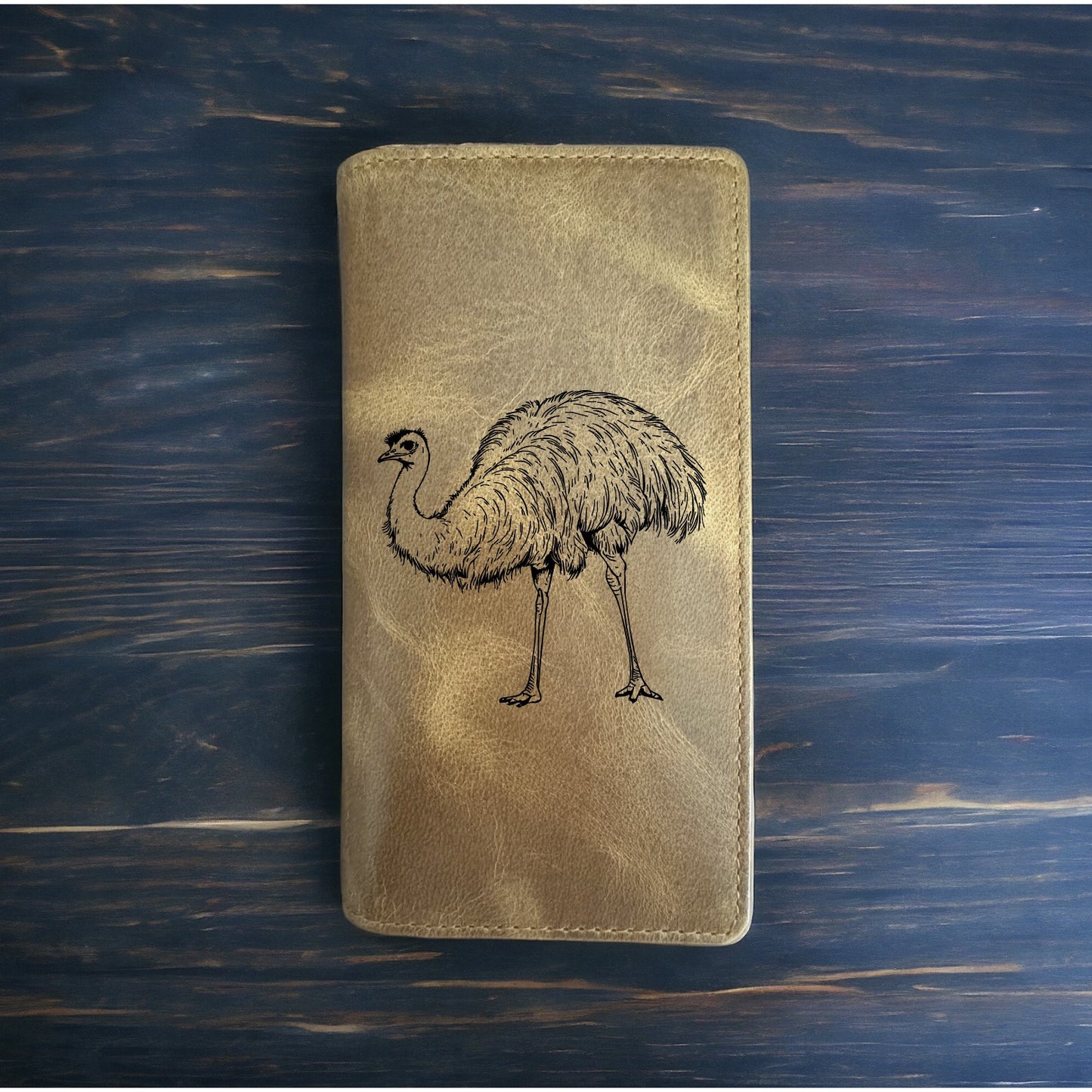 Emu Rodeo Wallet Cowboy Western Buffalo Leather Premium Animal Farm Gift NEW