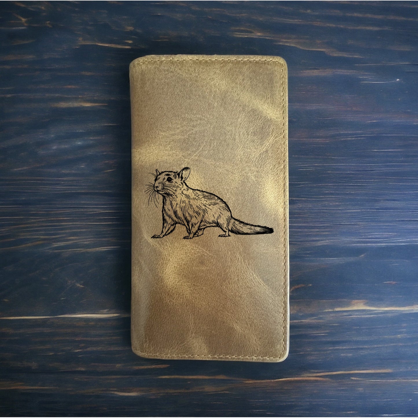 Mouse Rodeo Wallet Cowboy Western Buffalo Leather Premium Animal Wild Gift NEW