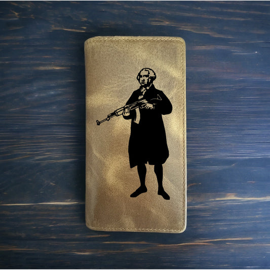George Washington Rodeo Wallet Cowboy Western Buffalo Leather Premium AK NEW