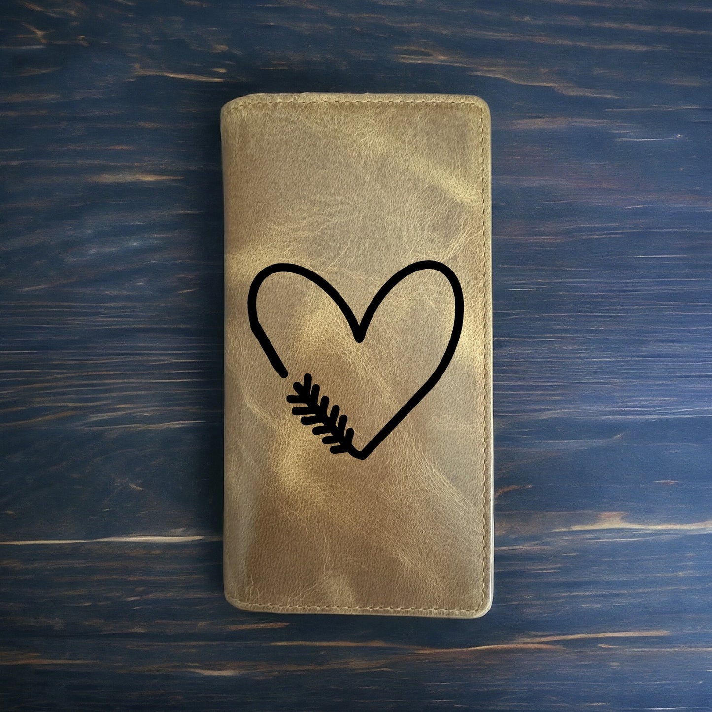 Heart Arrow Rodeo Wallet Cowboy Western Buffalo Leather Premium Love NEW