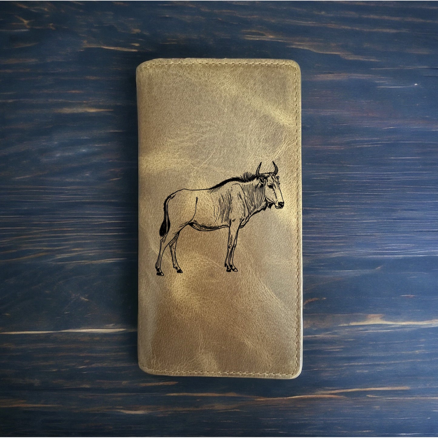 Wildebeest Rodeo Wallet Cowboy Western Buffalo Leather Premium Gift Animal NEW