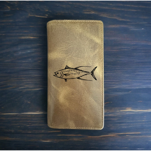Tuna Rodeo Wallet Cowboy Western Buffalo Leather Premium Fish Animal Ocean NEW