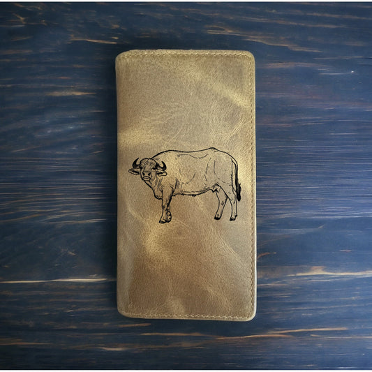 Water Buffalo Rodeo Wallet Cowboy Western Buffalo Leather Premium Gift NEW