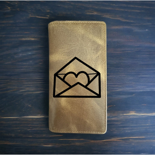 Love Letter Rodeo Wallet Cowboy Western Buffalo Leather Premium Heart Gift NEW
