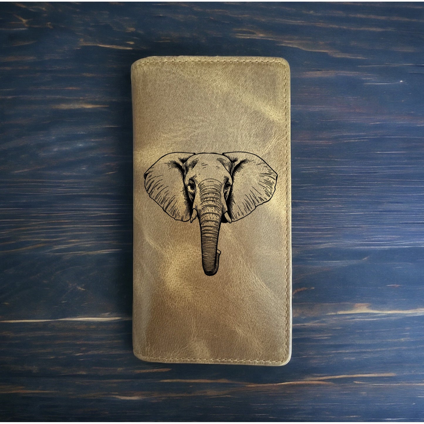 Elephant Rodeo Wallet Cowboy Western Buffalo Leather Premium Animal Gift NEW