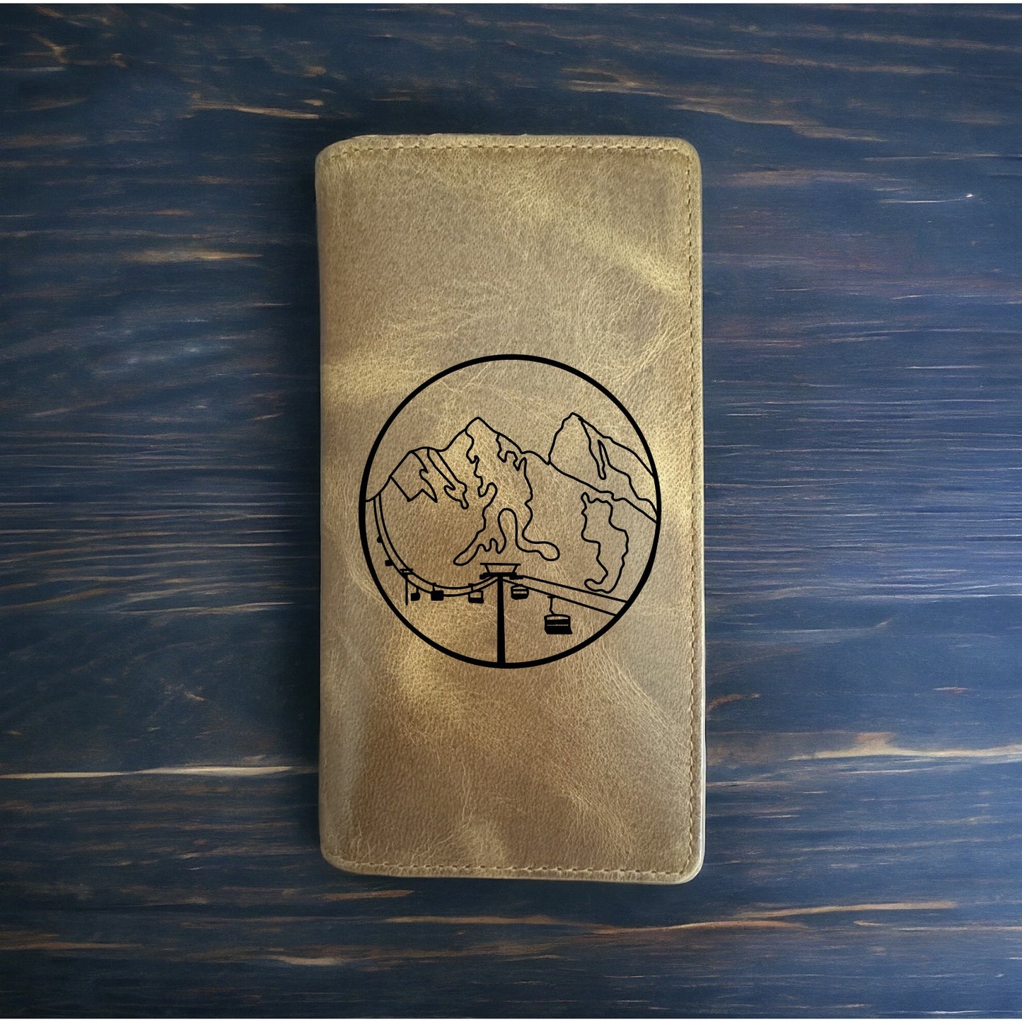 Ski Lift Rodeo Wallet Cowboy Western Buffalo Leather Premium Mountain Snow NEW