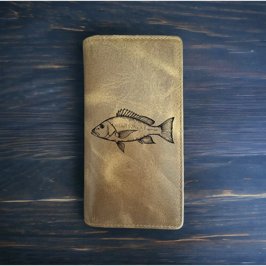 Red Snapper Rodeo Wallet Cowboy Western Buffalo Leather Premium Animal Gift NEW