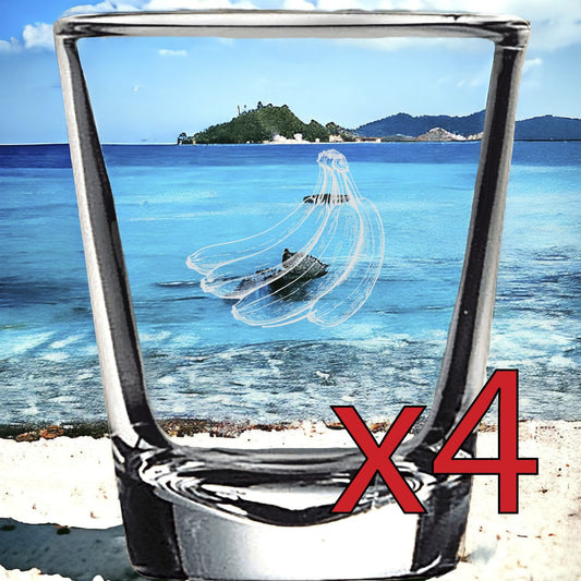 Bananas x4 Shot Glasses Spirit Liquor Party 2 Oz Premium Customize Fruit NEW