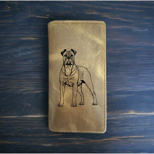 Cane Corso Rodeo Wallet Cowboy Western Buffalo Leather Premium Dog Animal NEW