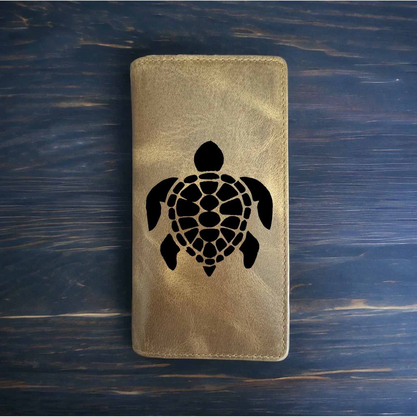Sea Turtle Rodeo Wallet Cowboy Western Buffalo Leather Premium Animal Beach NEW