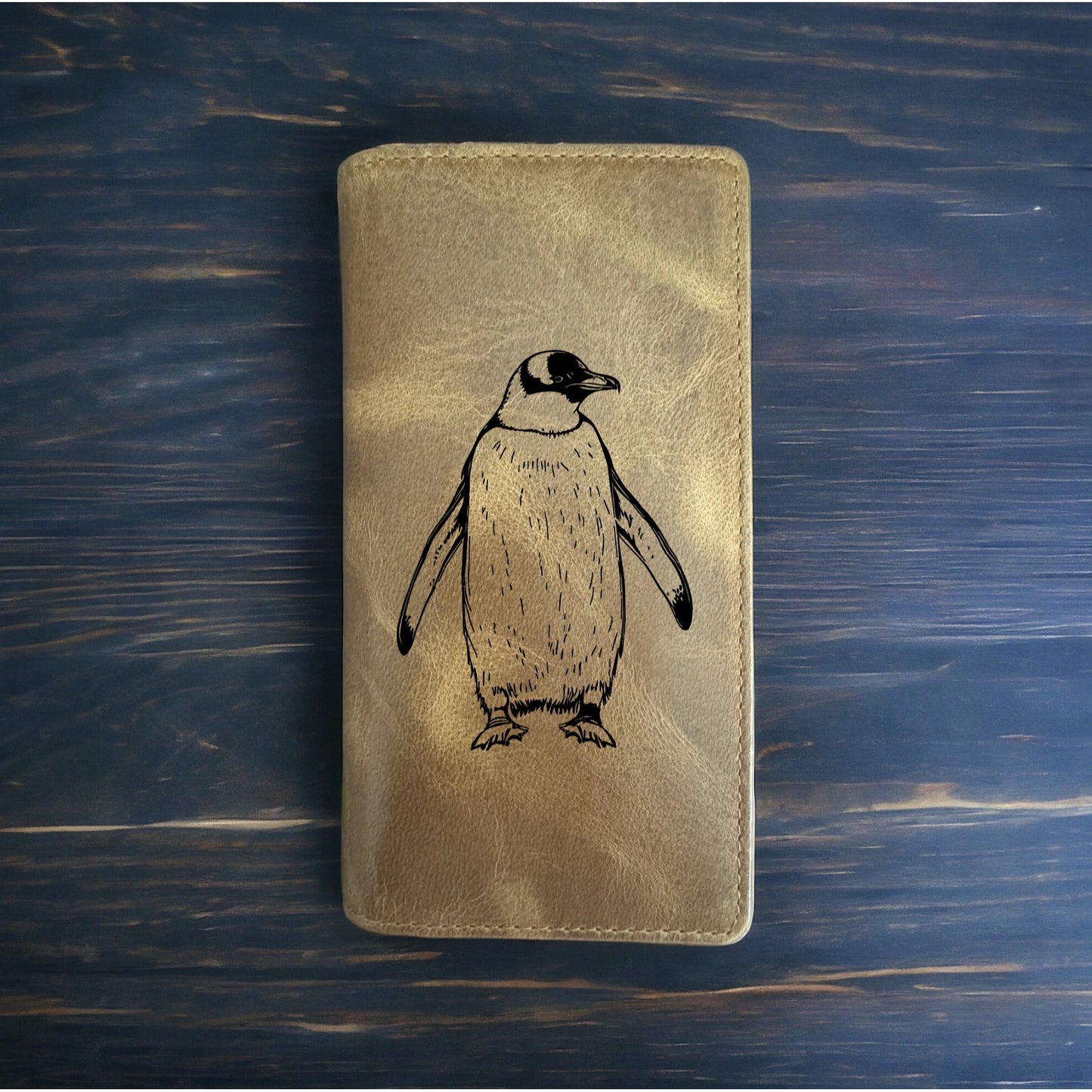 Penguin Rodeo Wallet Cowboy Western Buffalo Leather Premium Animal Gift NEW