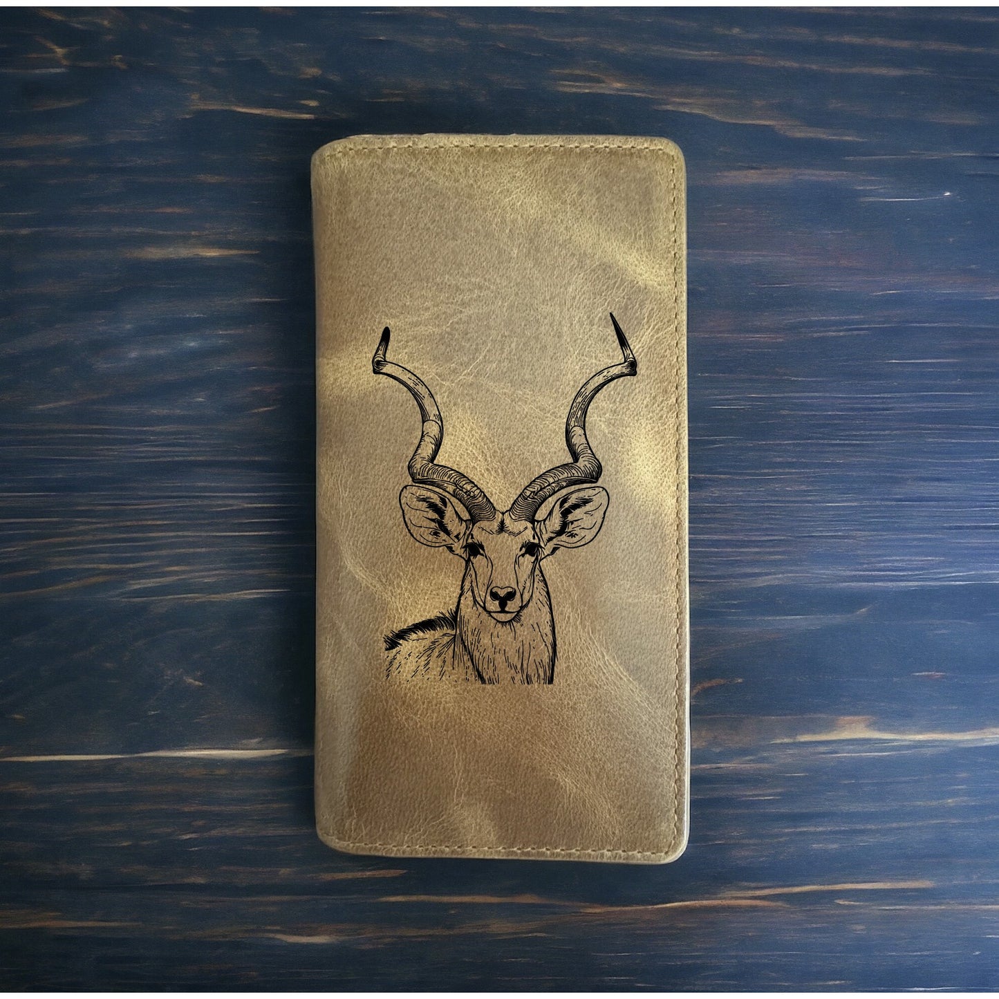 Kudu Rodeo Wallet Cowboy Western Buffalo Leather Premium Animal Wild Gift NEW